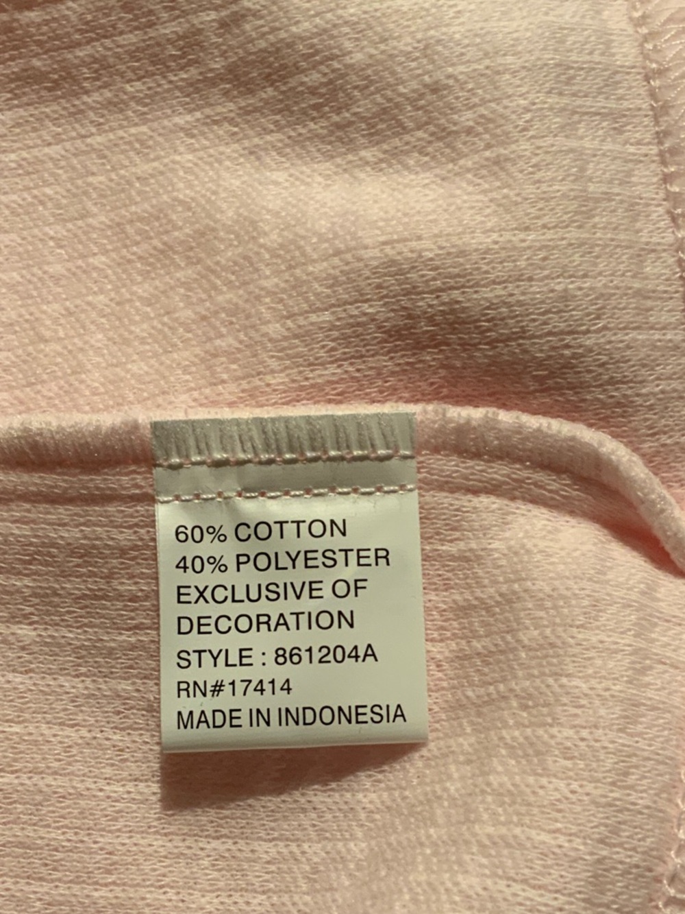 Miss Elaine Long Zip-Front Nightgown in Light Pink - Picture 4 of 4